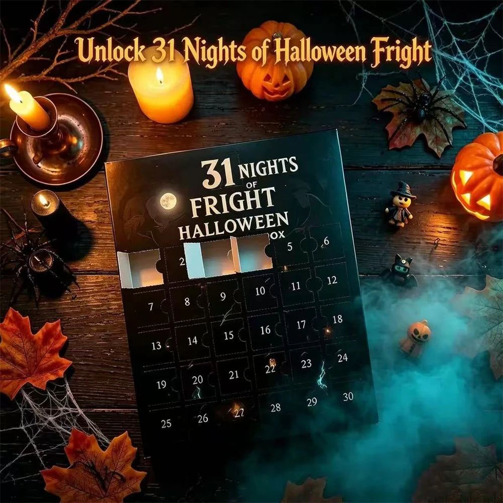 7/15/31 Nights of Fright Halloween Countdown Blind Box with Figurines, Halloween Advent Calendar 2025 Scary Mini Dolls Gift Boxs