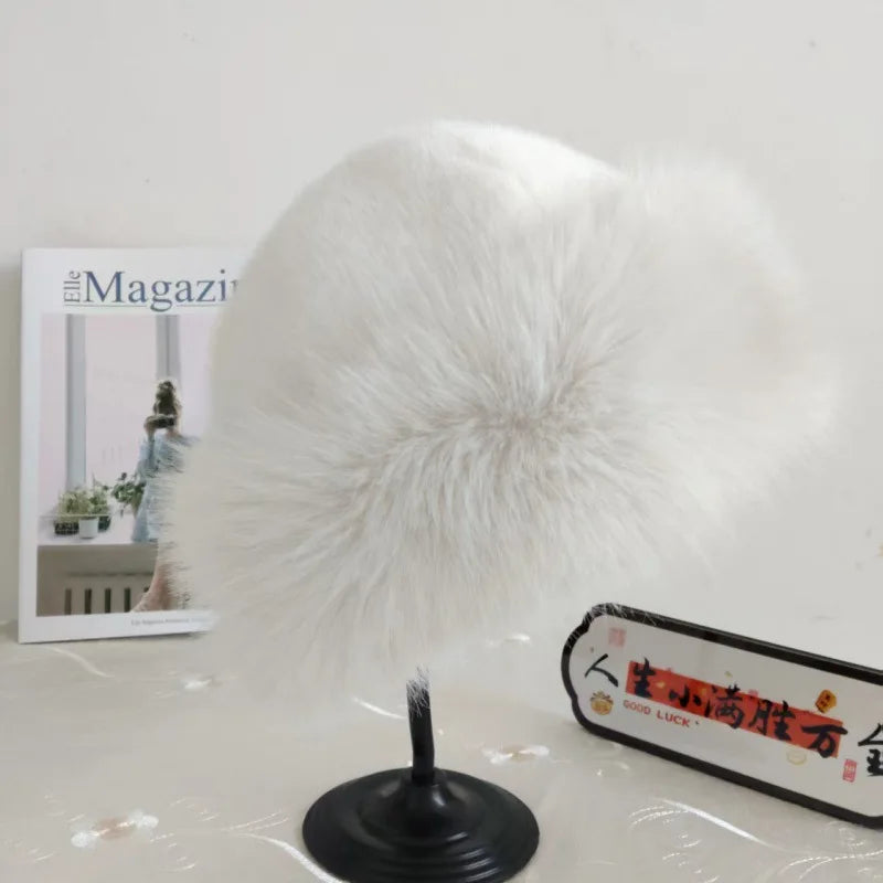 Plush Warm Mongolian Fur Winter Hat with Ear Protection