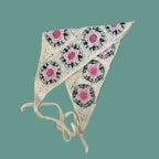 Knitted Strawberry Triangle Scarf Headband for Women