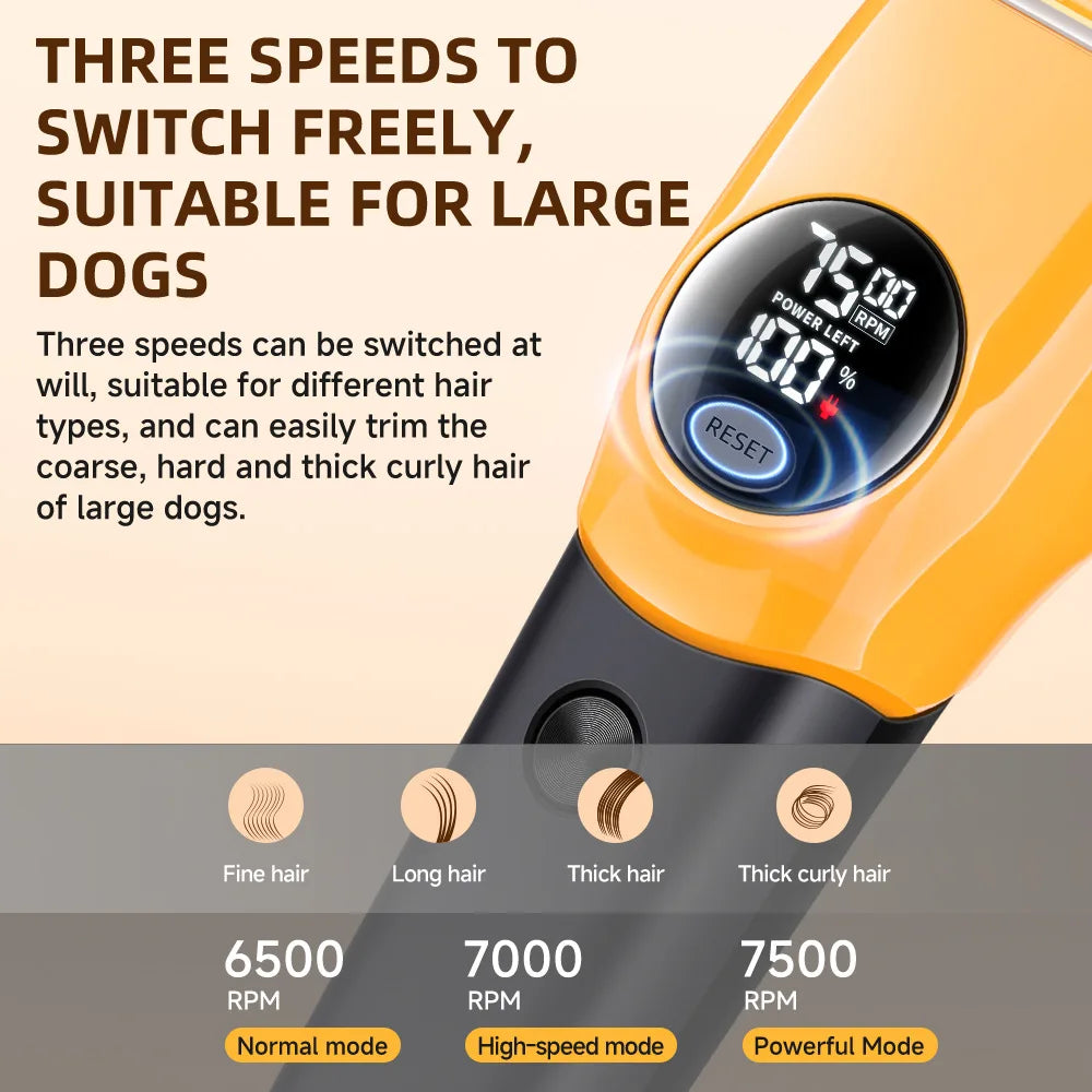 2026 New Hot-Selling Pet Dog Beauty Shaver Intelligent Digital Hair Clipper Cat and Dog Universal Pet Hair Clipper