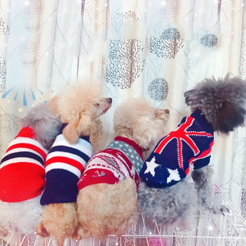 Warm Chihuahua Puppuy Dog Sweater Winter Pet Clothes for Small Dogs Yorkshire Dachshund Cat Pullover Mascotas Clothing Costume