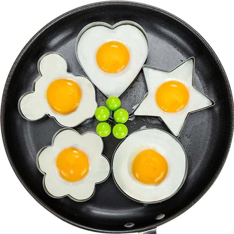 Stainless Steel Heart Fried Egg Mold for Pancakes and Omelettes
