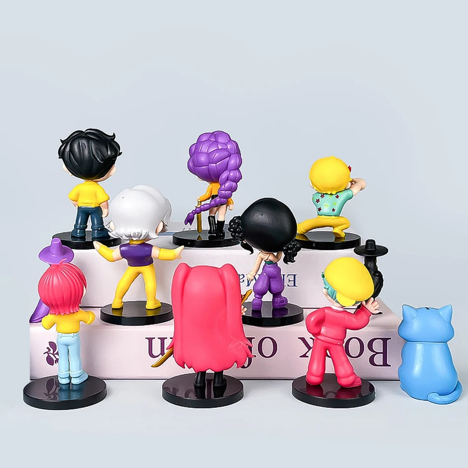 Anime Q Version Figurine Set – 10pcs Mini Collectible Toys