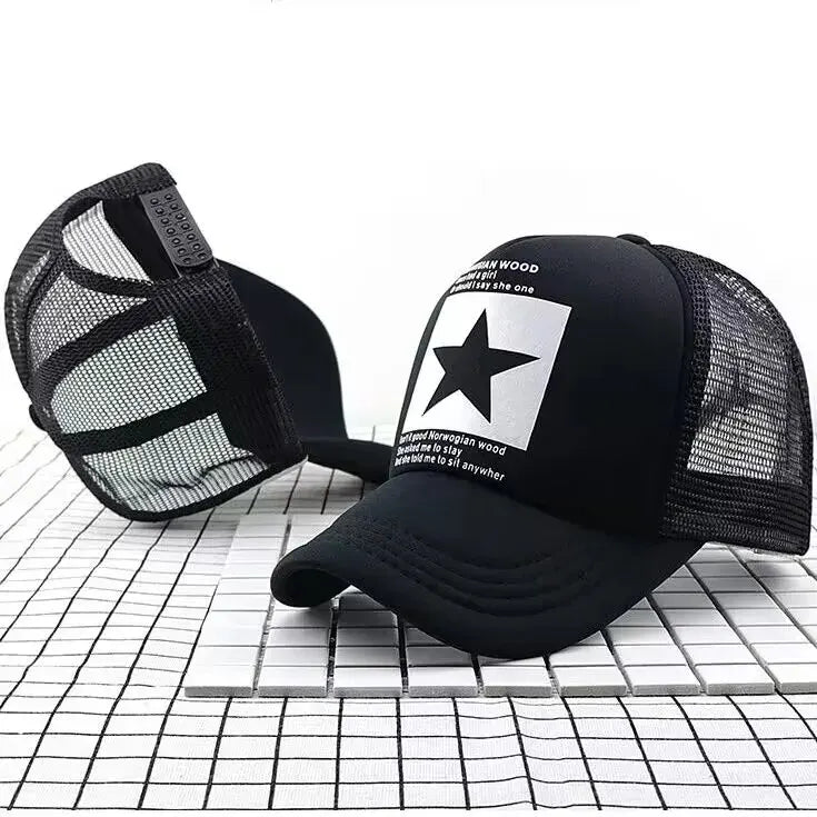 Fashion Mesh Snapback Baseball Cap for Casual Outdoor Comfort