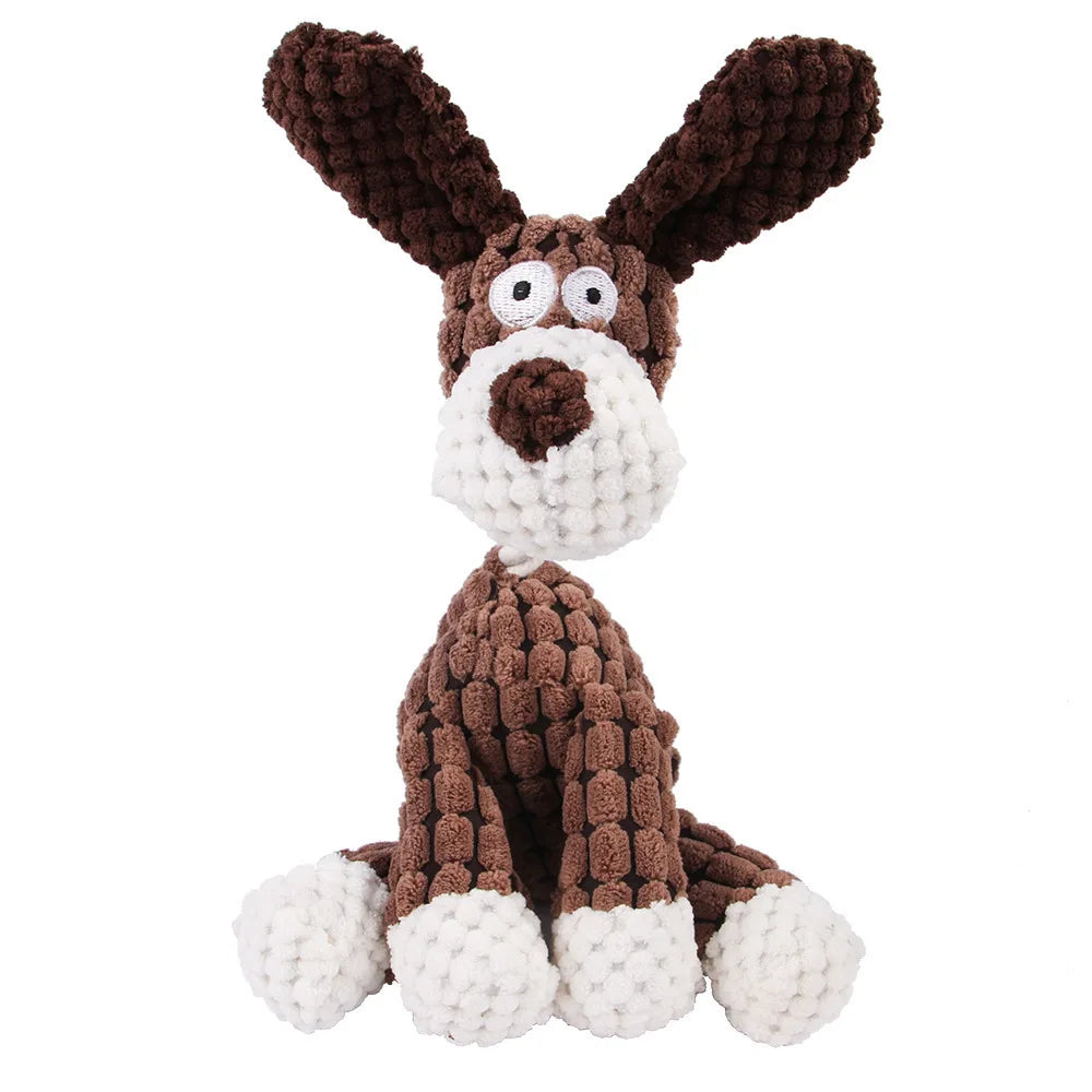 Corduroy Dog Molar Plush Toy for Interactive Chewing and Play