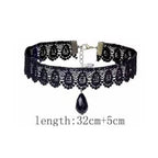 Neo-Gothic Punk Black Sexy Lace Chokers Necklace For Women Fashion Retro Clavicle Chain Halloween Collar Choker Steampunk Gifts