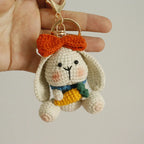 Cute Mushroom Rabbit Crochet Keychain Bunny Bag Charm