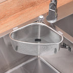 Stainless Steel Triangle Sink Drain Basket – Food Filter Organizer Rack