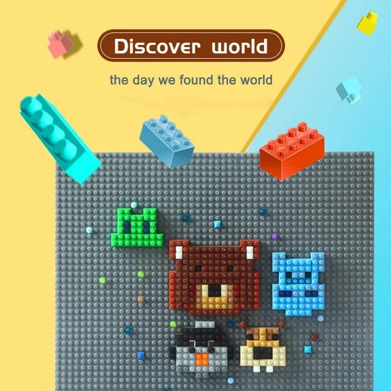 Classic Building Block Baseplate for Creative Construction Toy Sets