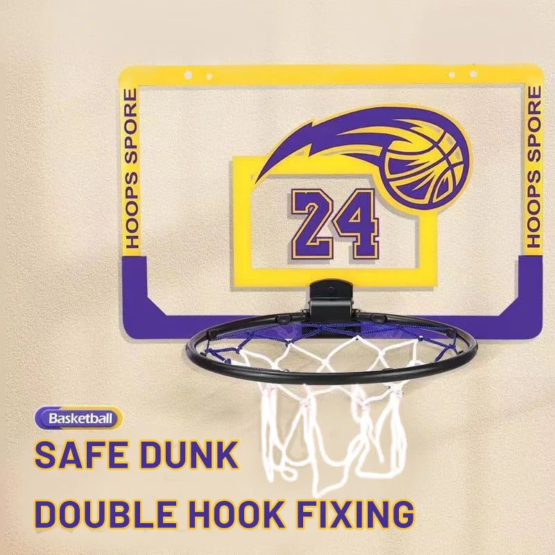 Wall Mounted Foldable Kids Basketball Hoop Set with Ball