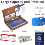 Travel Passport Holder Wallet for Men & Women