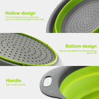 Foldable Silicone Vegetable Washing Basket – Fruit Cleaner & Food Drain Strainer
