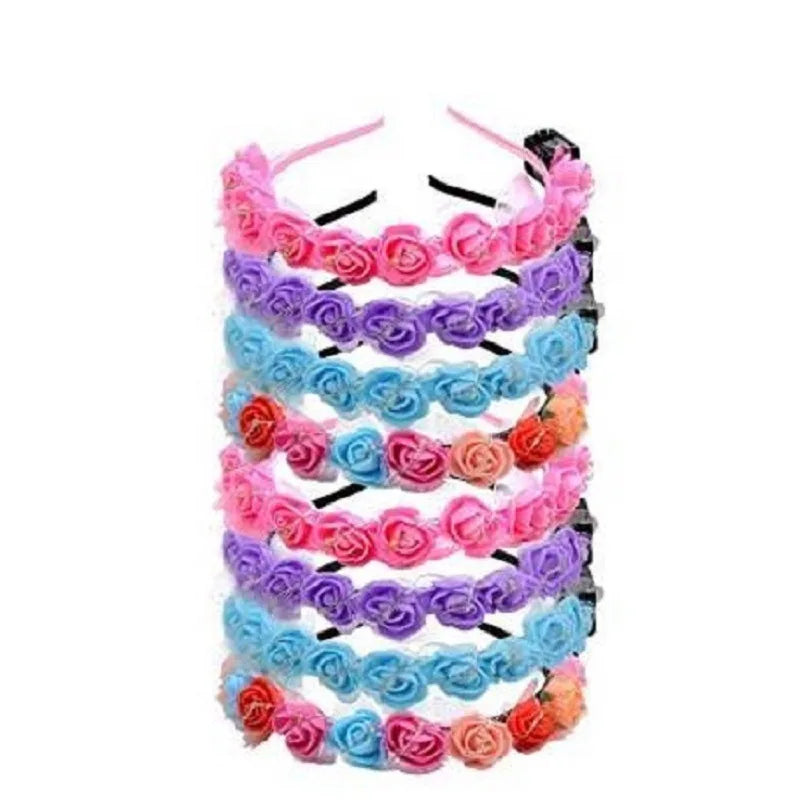 Luminous Rose Flower Headband LED Light up Wreath for Women Girl Bridal Wedding Party Hairband Christmas Valentine's Day Gifts