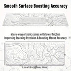 1PC Large Mouse Pads For Desk, Gaming Mouse Pad, Mouse Pad with Stitched Edges and Non-Slip Rubber Base, Extended Mouse Pad