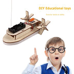 DIY STEM Science 3D Wooden Car & Boat Assembly Kit for Kids