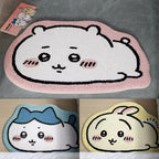 Cartoon Rug Kawaii Anime Hachiware Usagi Plush Floor Mat Bathroom Non-Slip Carpet Car Cushion Soft Living Room Cute Decor Gift