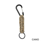 Tactical Paracord Keychain Survival Lanyard with Carabiner Cli