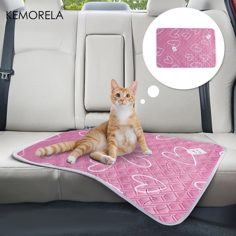 2PCS Extra Large Reusable Pet Pee Liner Non-Slip Easy Clean Mat, Machine Washable Polyester for Dogs,Rabbits,Guinea Pigs Hamster