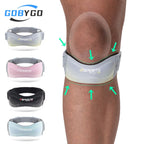 GOBYGO 1Pcs Sports Patella Strap Compression Knee Pads Adjustable Knee Sleeve  Outdoor Running Shock Absorption Jump Rope Unisex