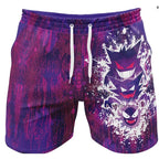 Pokemon Anime Beach Shorts for Men – 3D Printed Summer Trunks