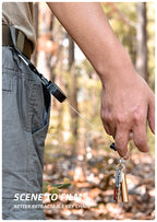 Stainless Steel Retractable Tactical Key Holder for Outdoor Use