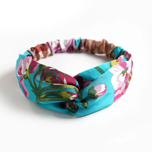 Boho Cross Knot Elastic Headband for Women