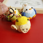 Cute Crochet Parrot Keychain Handmade Bird Bag Charm