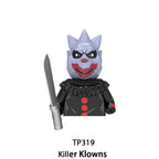 Blind box TP1040 WM6205 KF6173 KF6175 Killer Klowns Mini Figure Classic Horror Thriller Movie Building Block Model Doll Toy Gift
