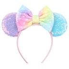 Cartoon Sequin Mouse Ears Headband with Bow