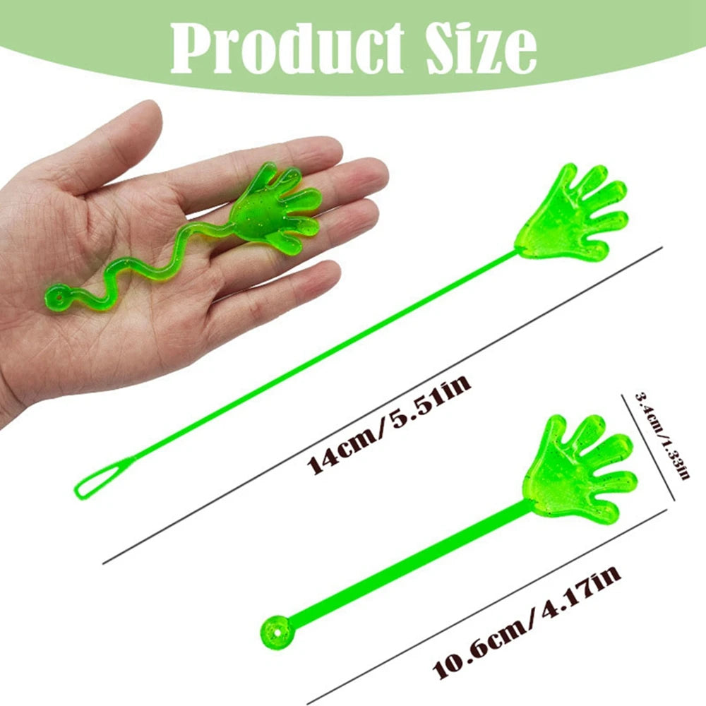 Glitter Sticky Hands Toy Set – Stretchy Sensory Party Favors