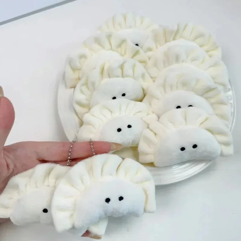 Soft Plush Dumpling Keychain Cute Food Bag Charm