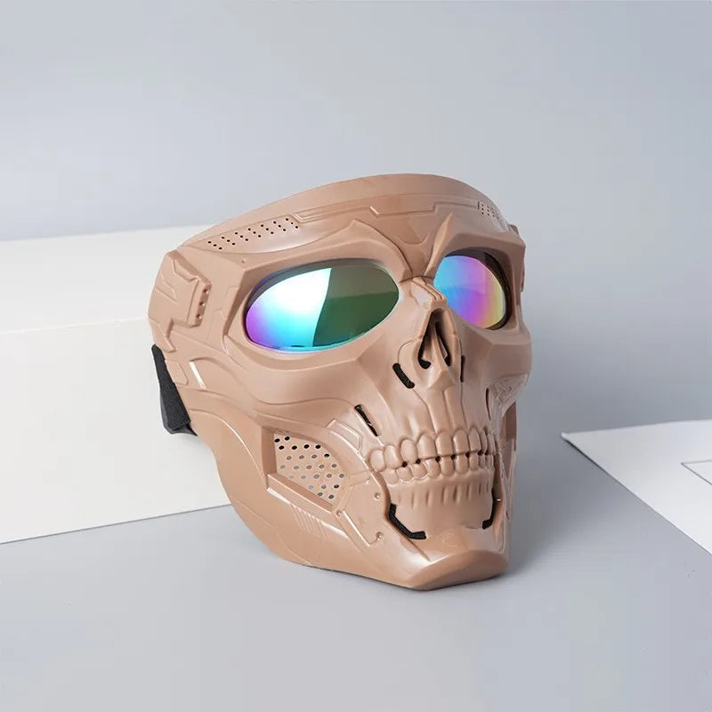 Motorcycle Skull Mask Wind Goggles Outdoor Sports Riding Glasses Halloween Props Windproof Tactical Mask