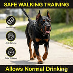 Dog Mouth Muzzle Anti Bark Dog Collar Breathable Dog Training Tool Nylon Muzzle Set with Stripes Summer Pet Leashes