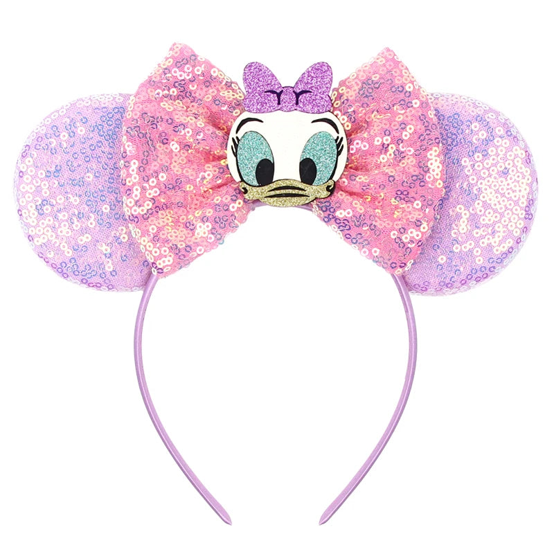 Sequin Mouse Ears Bow Headband for Women & Girls