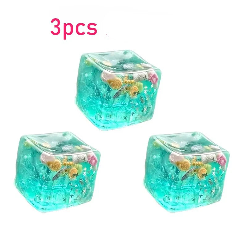 Adults Squishy Ocean Blocks Stress Balls Autism Sensory Toys Stress Anxiety Relief Fidget Toys Maltose Water Ball Gifts Bulk