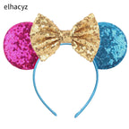 Embroidered Sequin Ears Bow Headband for Women & Girls