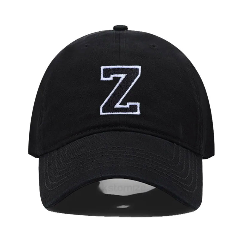Initial Letter Embroidery Baseball Cap for Casual Sport Style