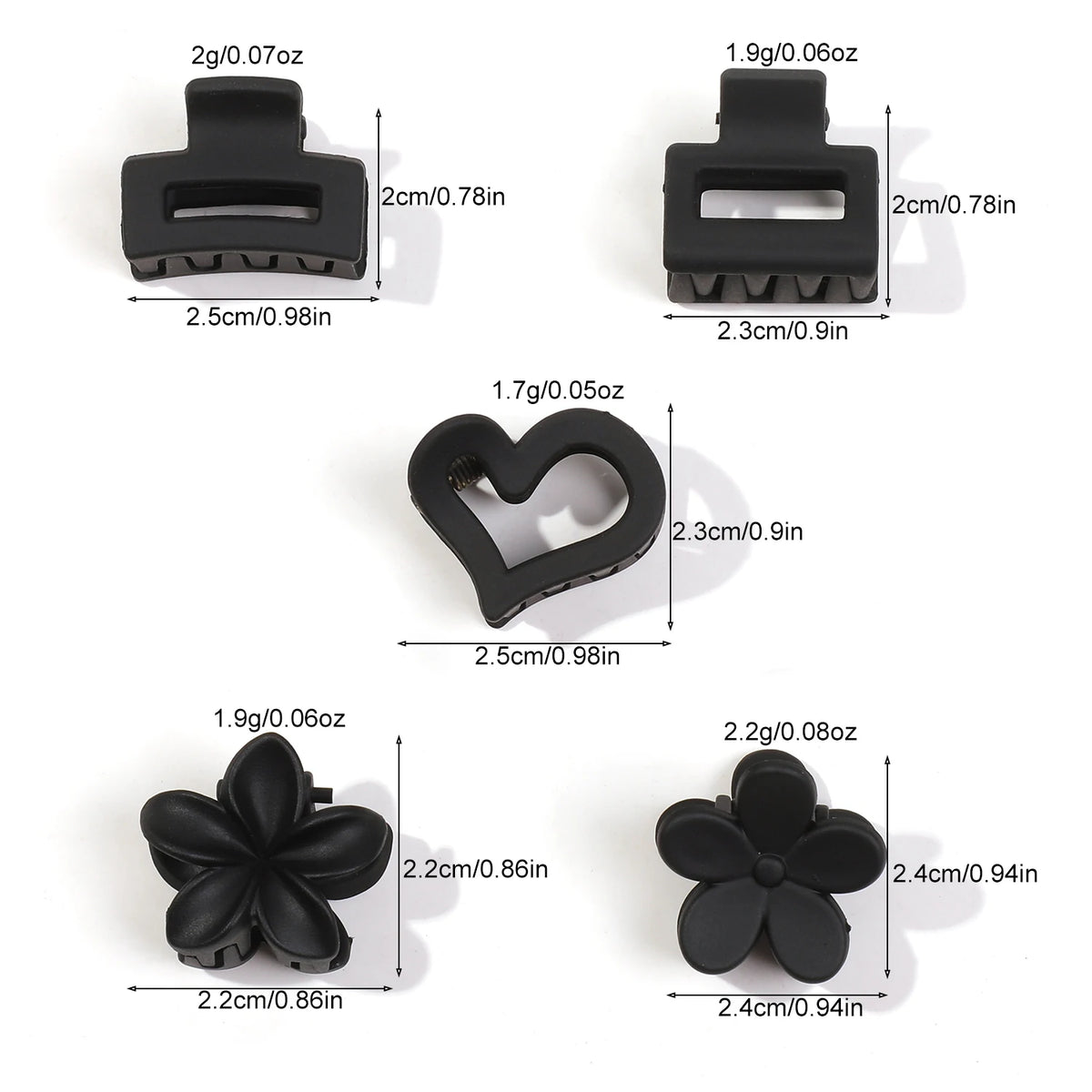 12/24/30Pcs Mini Flower Hair Claw Clips Pack for Women Girl Cute Hair Accessories Creaseless Styling for Bangs Tiny Hair Styling
