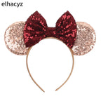 Embroidered Sequin Ears Bow Headband for Women & Girls