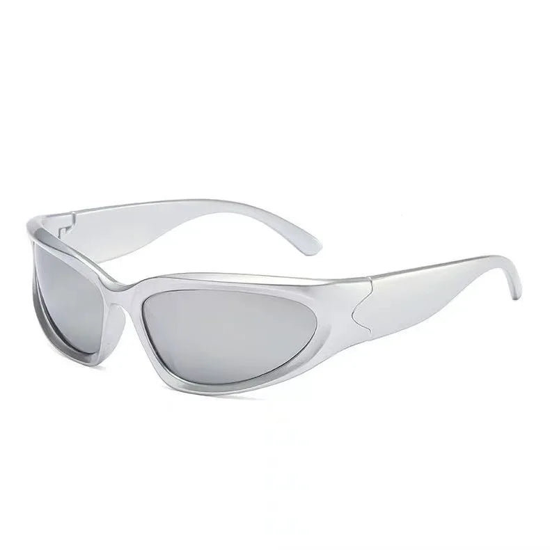 Y2K Wrap Around Sunglasses UV400 Punk Sport Fashion Eyewear for Men & Women