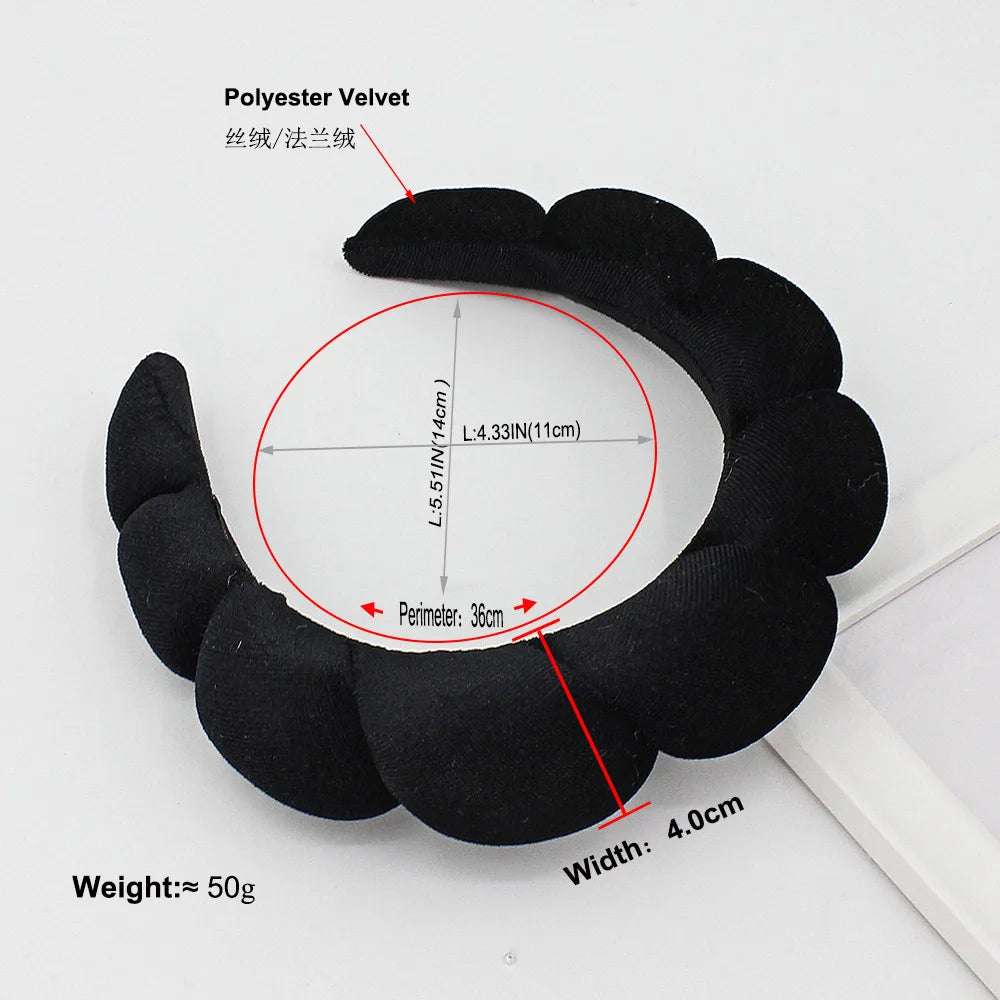 Velvet Sponge Spa Headband for Face Washing & Skincare