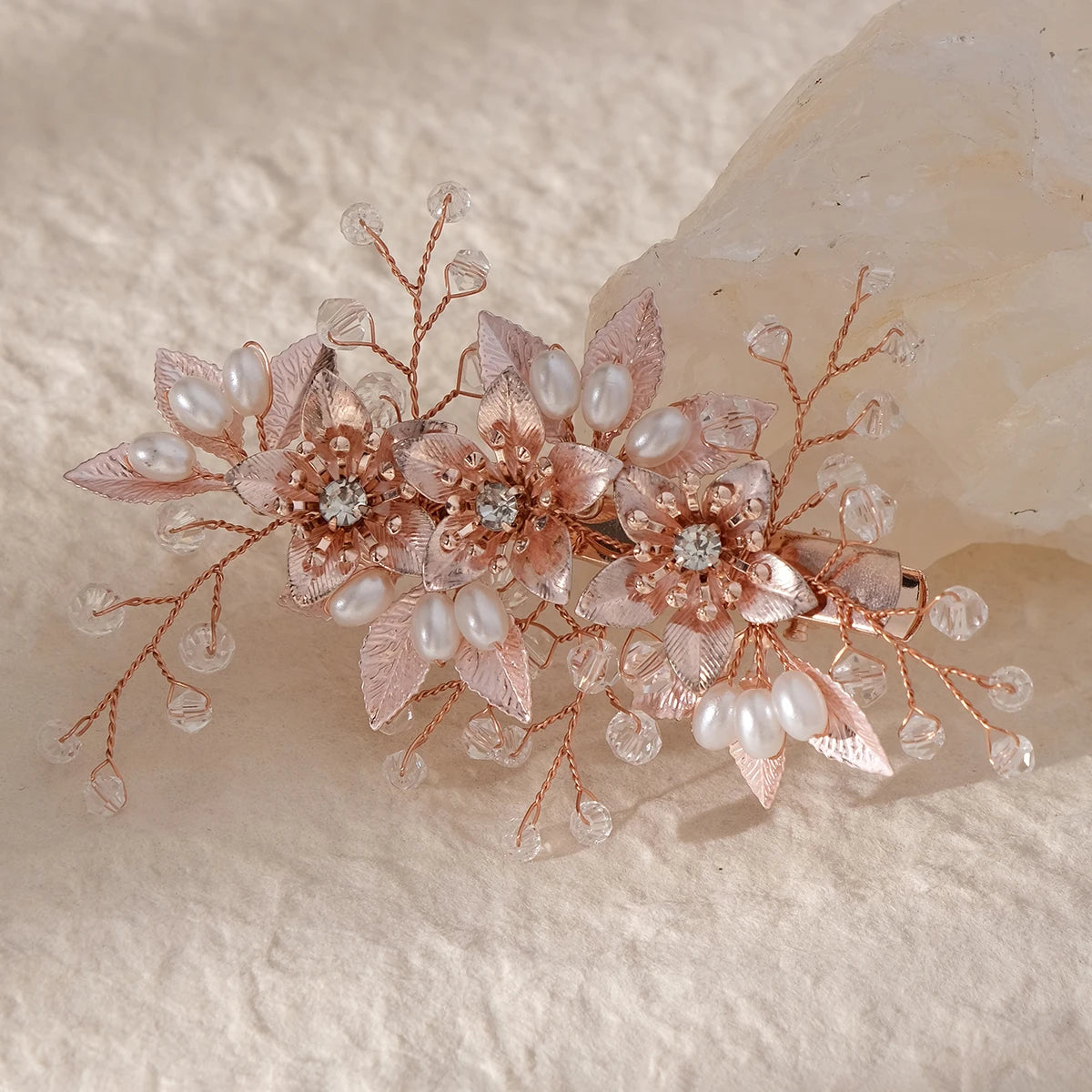 Pearl Flower Bridal Hair Comb for Women