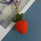 Cute Fruit Crochet Keychain Strawberry Cherry Bag Charm
