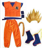 Halloween Costumes  Adult  Z Clothes Party Suit Goku Cosplay Costumes Top/Pant/Belt/Tail/wrister/Wig