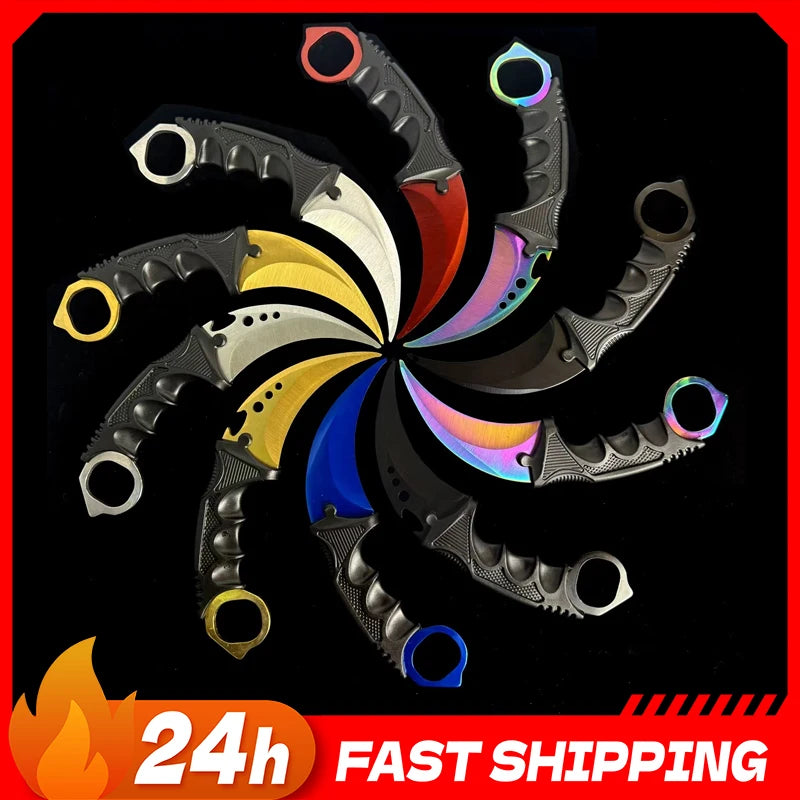 CS Karambit Toy – Safe Cosplay Claw Knife with Plastic Sheath