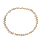 HECHENG,AAAAA Brass 18K gold-plated Flower Necklace Bracelet Jewelry Set ，for Christmas gift for women and best friend