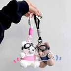 Brown Bear Plush Keychain Cute Bag Charm Gift for Kids and Women