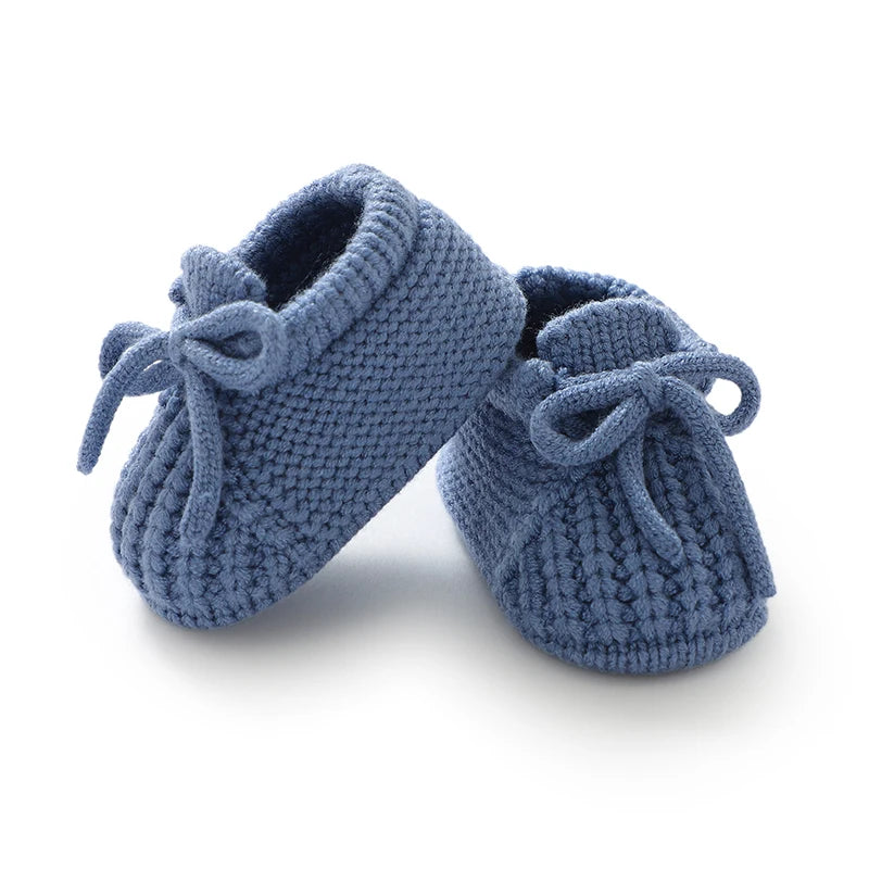 Baby Shoes Knitted Newborn Bed Footwear 0-18M Warm Clothing Accessories Infant Boys Girls First Boots Fashion Solid Toddler Kid