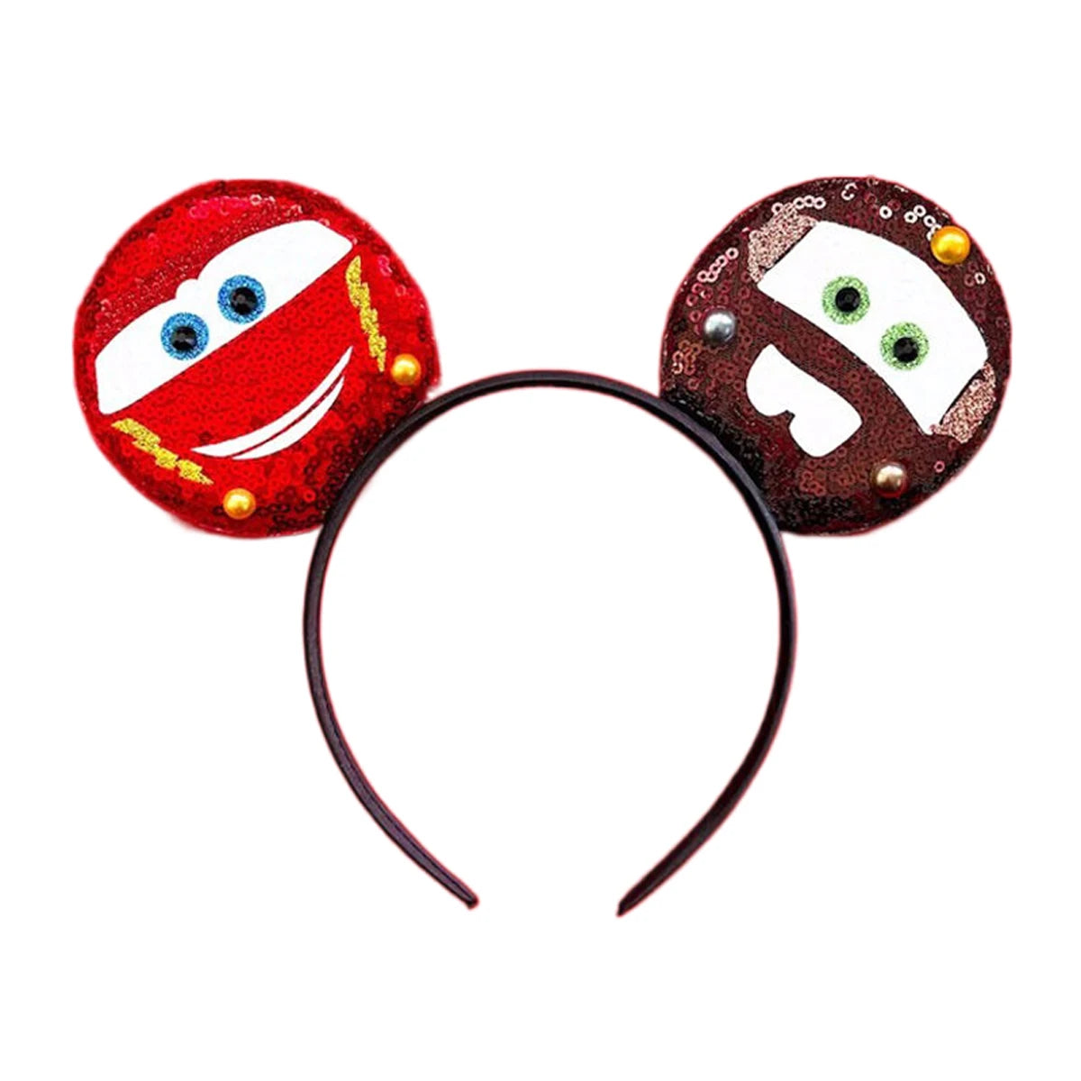 Mouse Ears Sequin Bow Cosplay Headband for Women & Adults