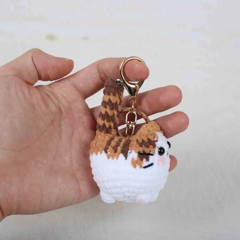 Small Cat Crochet Keychain Cute Kitten Bag Charm